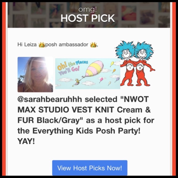 NWOT MAX STUDIO VEST KNIT Cream & FUR Black/Gray - Picture 2 of 10